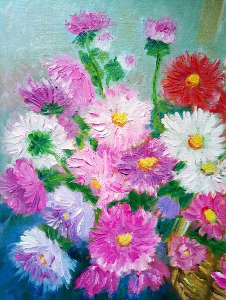 Астры мастихином