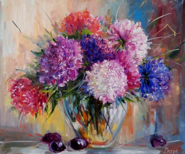 Астры Перминова живопись