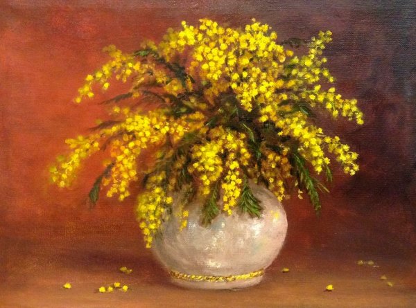 Мимоза картина маслом
