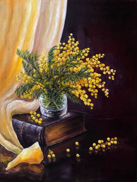 Вышивка крестом Мимоза