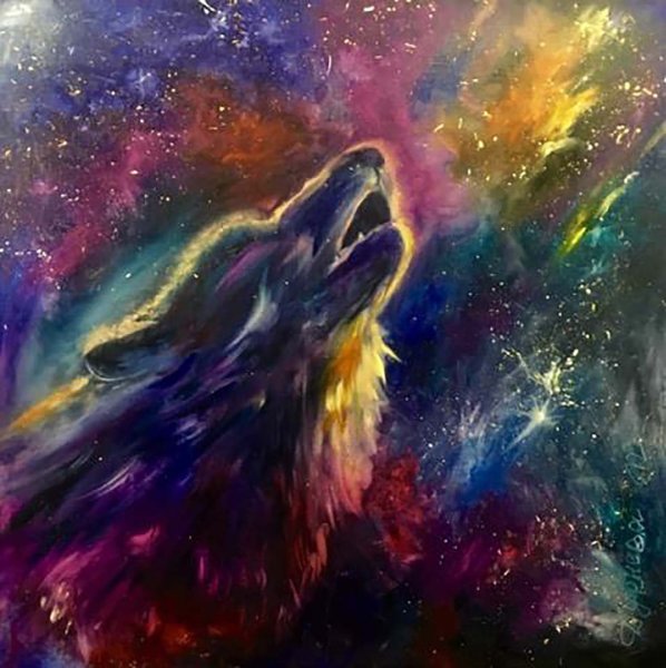 Космос маслом на холсте