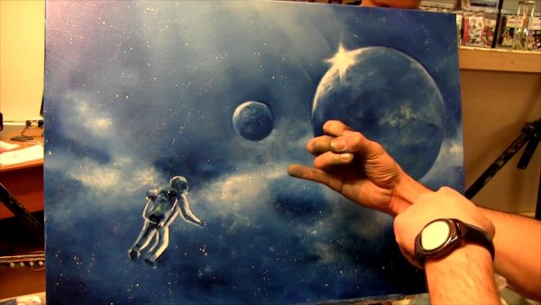 Космос маслом мастер класс