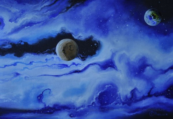 Космос живопись гуашь