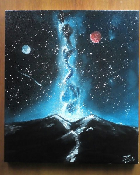 Космос живопись маслом