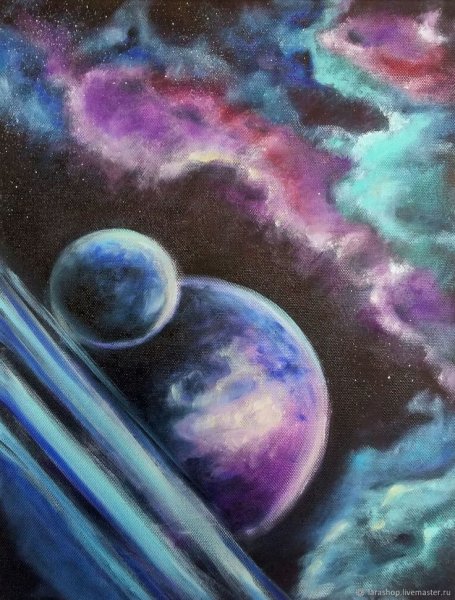 Космос живопись маслом