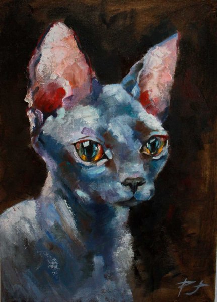 Сфинкс биколор картина маслом