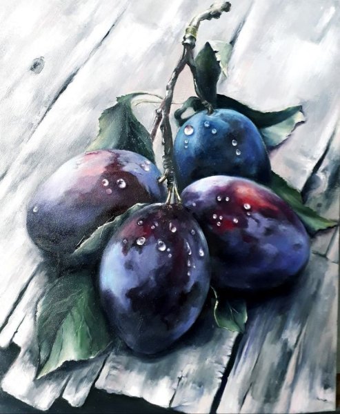 Натюрморт слива