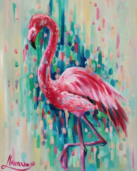 Алмазная мозаика Фламинго