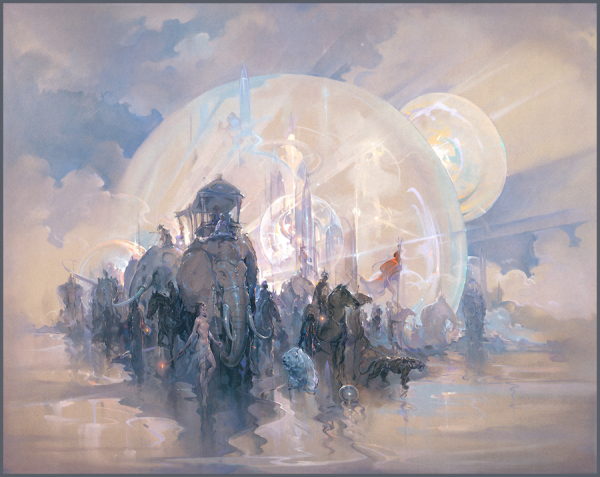 Фантастические пейзажи акварелью