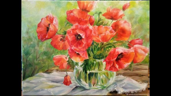 Маки маслом Ольги Базановой