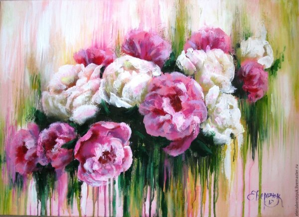 Картина пионы