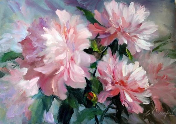 Пионы художник Сахаров