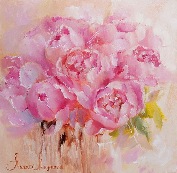 Аннет Логинова картины пионы