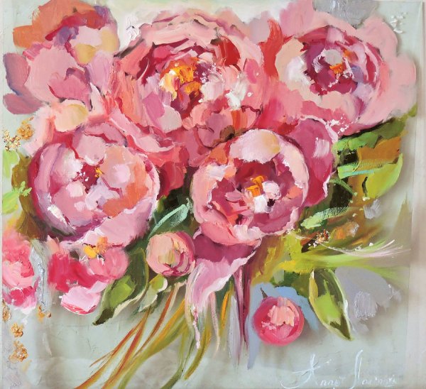 Аннет Логинова картины пионы