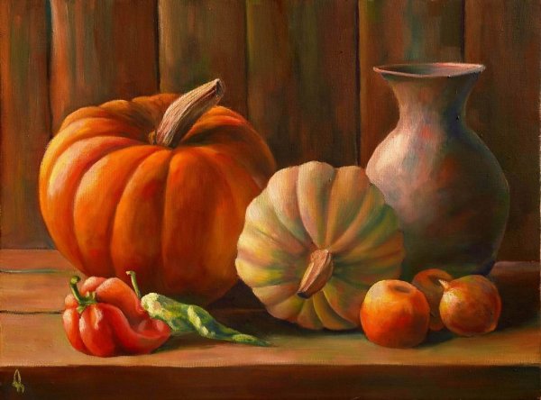 Натюрморт с тыквой
