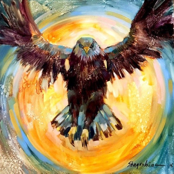 Орёл Сокол Беркут в живописи маслом