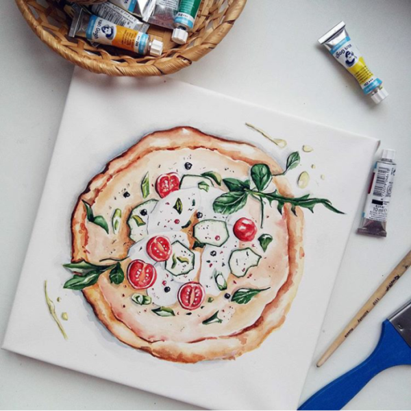 Пицца картина маслом