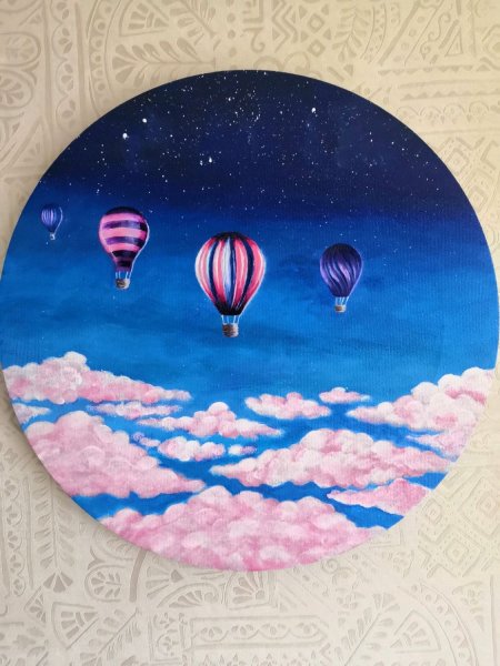 Воздушный шар акрилом