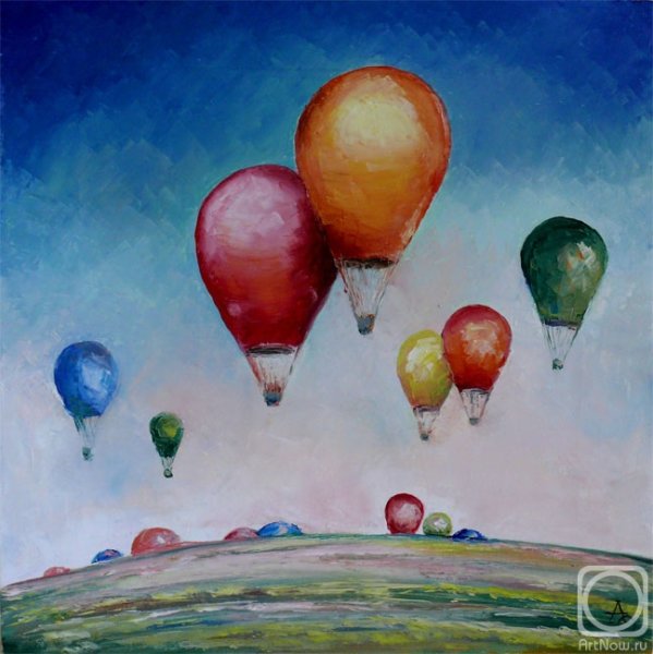 Воздушный шар акрилом