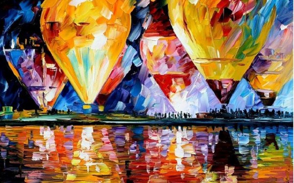 Воздушный шар акрилом