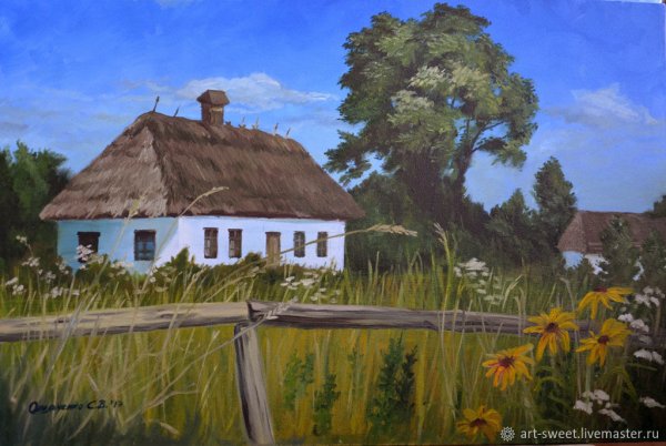 Картины украинская хата Олег Пятин