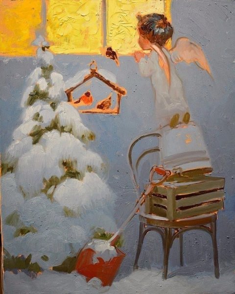 Низовцев художник Рождественский ангел