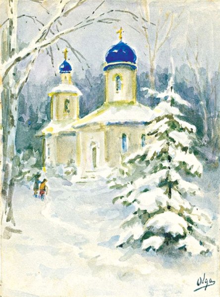 Зимние акварели Великой княгини Ольги Александровны Романовой