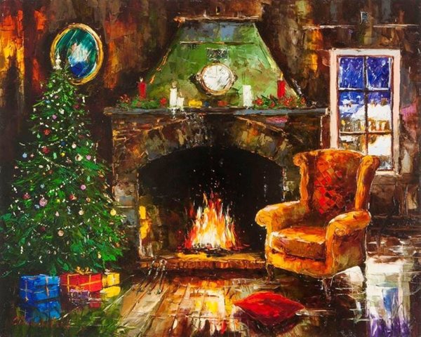 Глеб Голубецкий художник картины камин