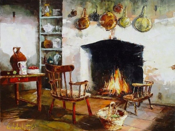 Художник Глеб Голубецкий картины деревня