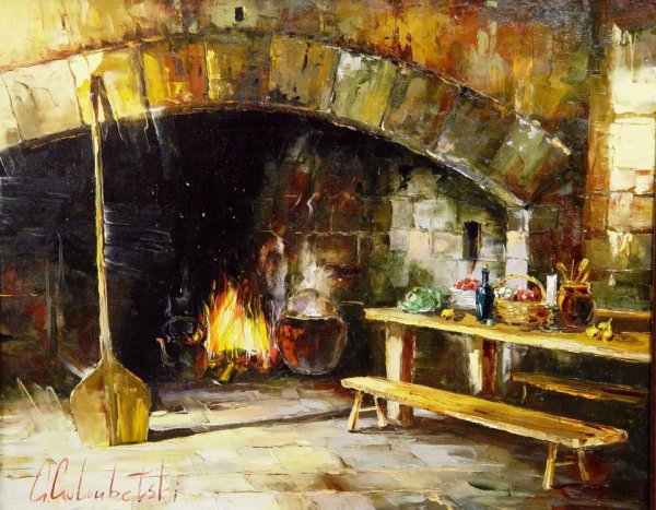 Художник Глеб Голубецкий картины деревня