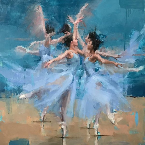 Балерина картина маслом