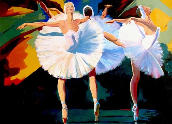 Балерина живопись маслом