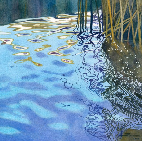 Блики на воде живопись
