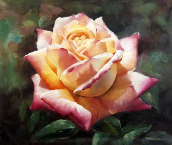 Розы маслом на холсте
