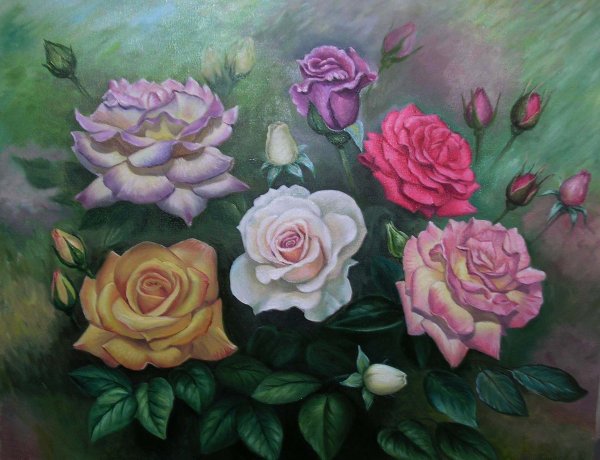 Розы картина реализм