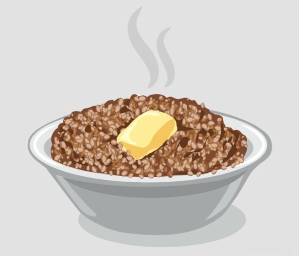 Тарелка с кашей для детей