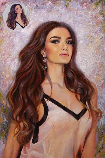 Портрет девушки маслом