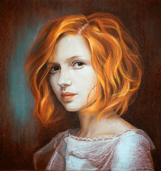 Портрет с рыжими волосами