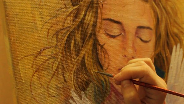 Волосы для рисования масляной краской