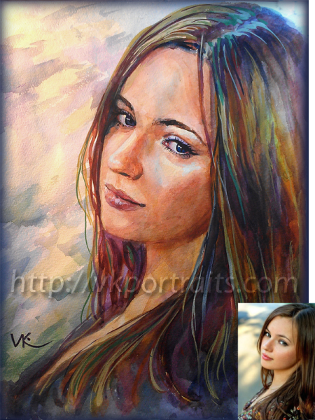 Рисование портрета гуашью