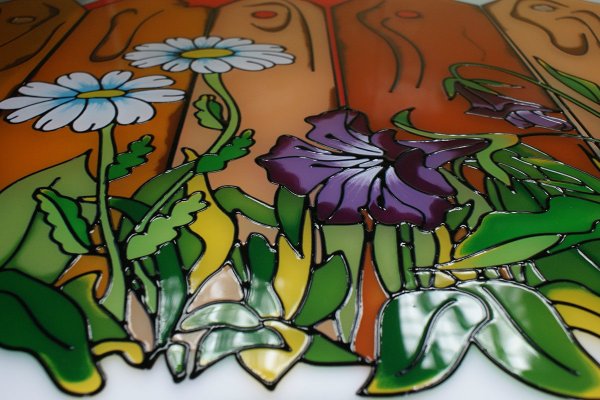 Заливной витраж технология