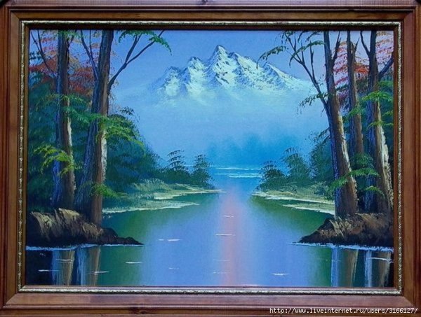 Картина на стекле пейзаж