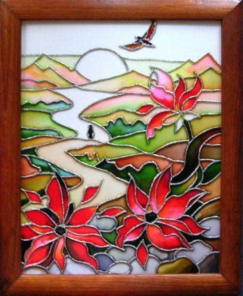 Картина витраж на стекле