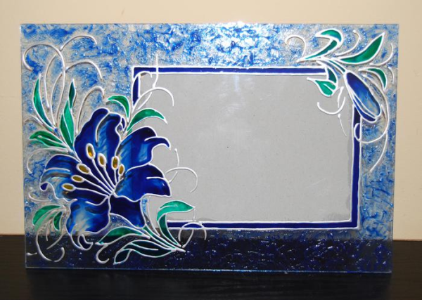 Роспись зеркала витражными красками