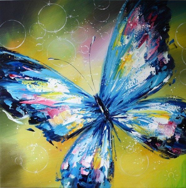 Бабочка маслом мастер класс