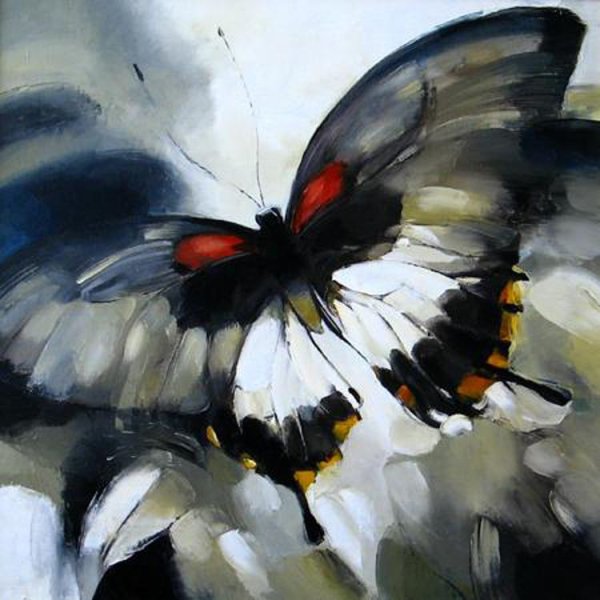 Бабочка маслом