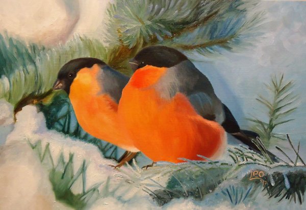 Снегири Импрессионизм