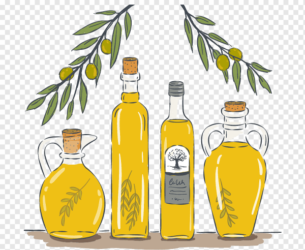 Бутылка с маслом оливковое вектор