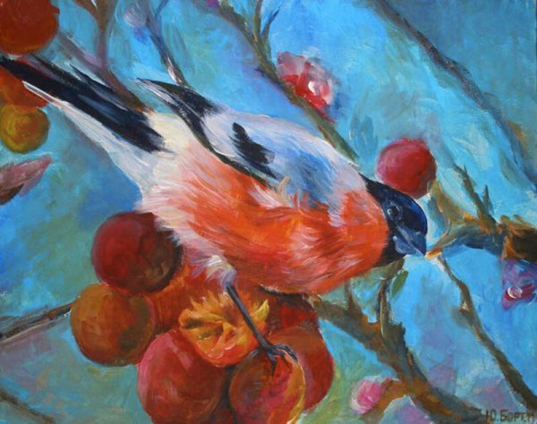 Евгений Лоскутов художник Снегири