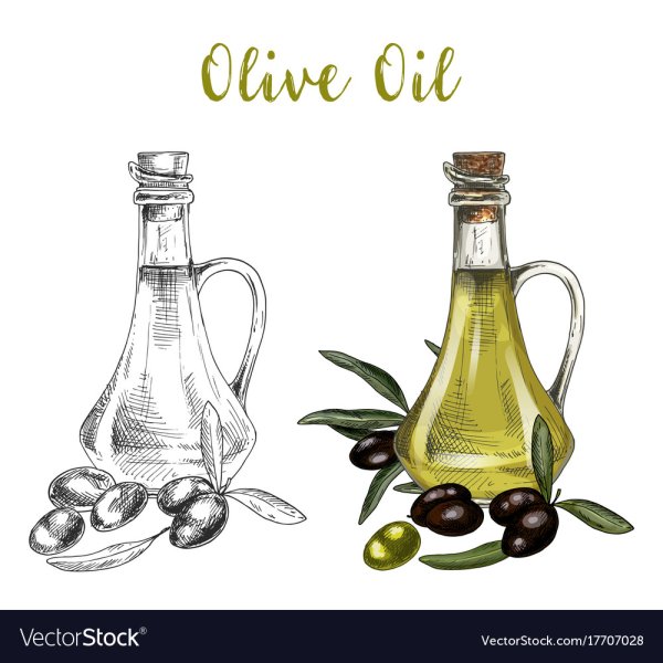 Бутылка с маслом скетч